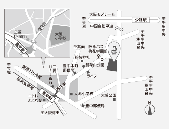 レッスン場所地図