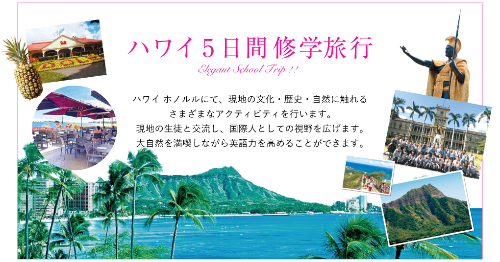 2024年度より再開！！ハワイ5日間修学旅行