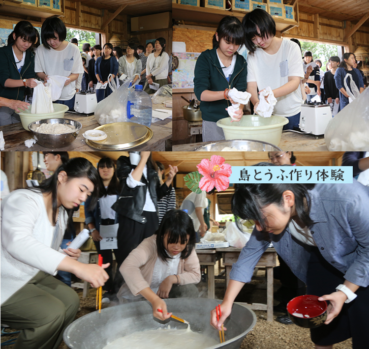 島とうふ作り体験