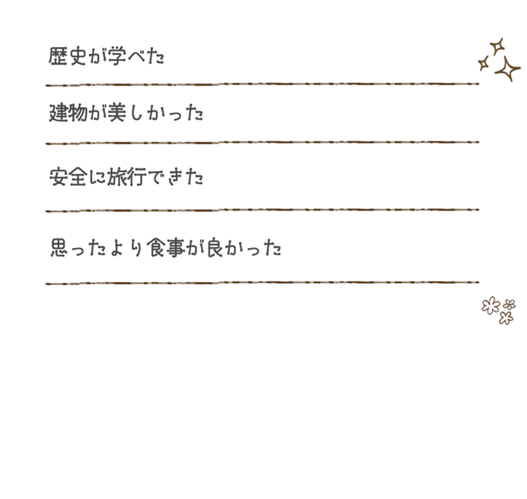 修学旅行全体の感想3